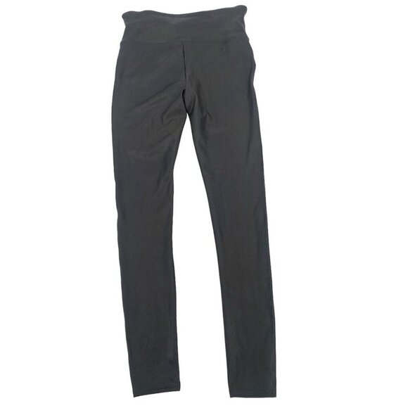 SPANX Women's Size M Faux Leather Gray Coated Leggings Slimming - Picture 2 of 14